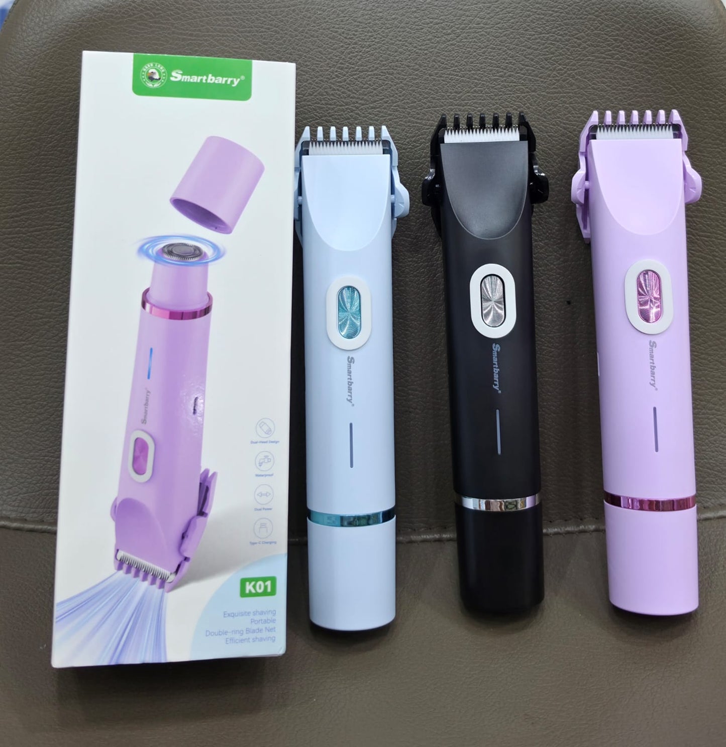 2-in-1 Dual Head Electric Shaver for Women – Waterproof Bikini Trimmer & Body Hair Remover